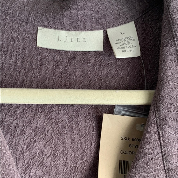 NWT J. Jill Women's Smoky Lilac Down Shirt Size XL - Picture 6 of 6